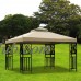 Yescom 2 Tiers 11.8'x9.8' Patio Gazebo Canopy Top Replacement for Sunjoy L-GZ288PST-4D   